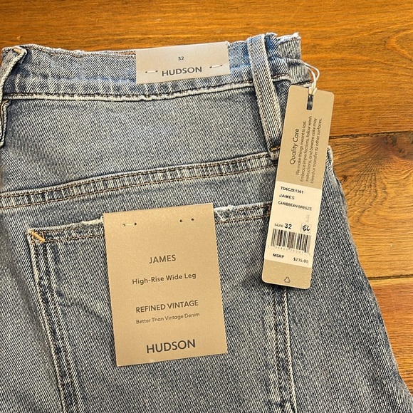 Hudson Jeans | James High Rise Wide Leg | Caribbean Breeze | Women’s 33 - Picture 7 of 7
